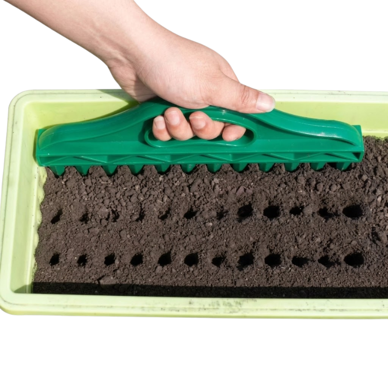 12 Hole Seed Spacer and Seeder Tool Manual Garden Planting Dibber Template