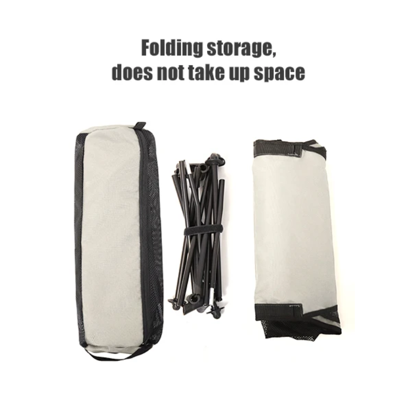 Portable Folding Camping Chair Beige with Headrest Lightweight Aluminium Outdoor Chair