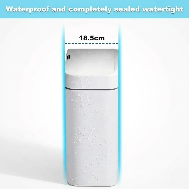 15L Touchless Smart Sensor Trash Can Automatic Bagging Waste Bin Waterproof