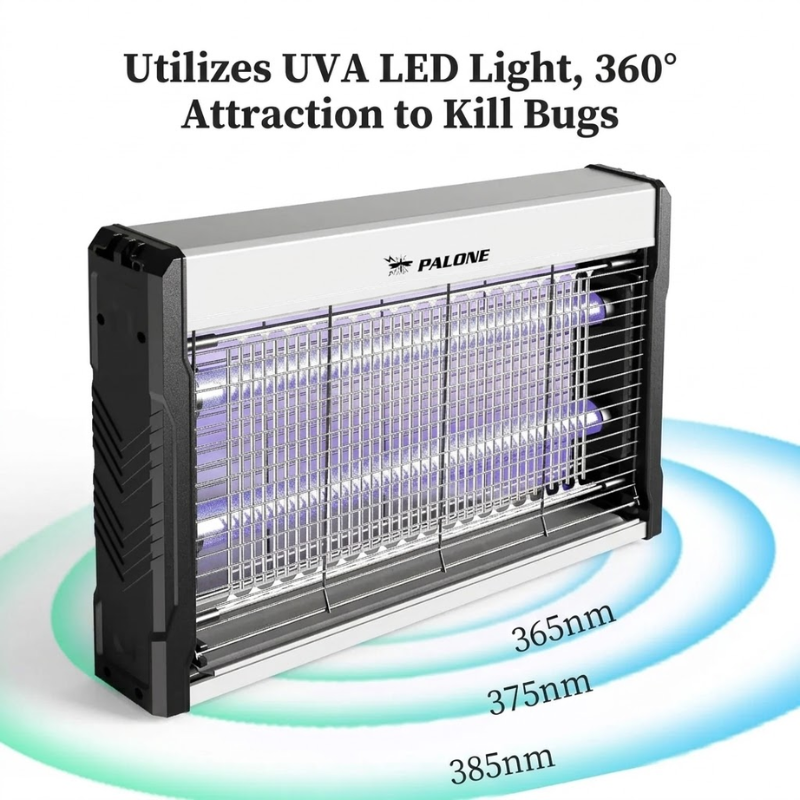 Electric Bug Zapper 3200V Indoor Insect Killer with LED Light and Removable Tray