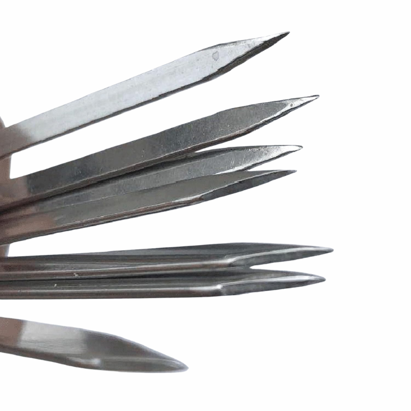 20 Piece Stainless Steel BBQ Skewers Reusable Kebab Sticks for Grilling