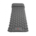 Inflatable Dark Gray Camping Mat with Built In Air Pump Pillow for Hiking Trekking Travel and Outdoor Use