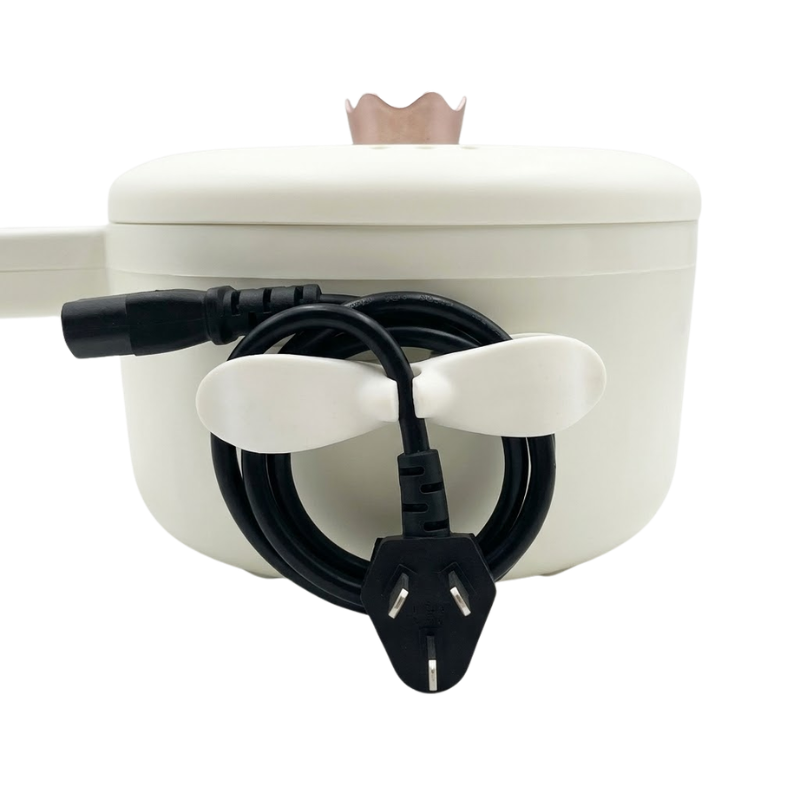 2 Piece White Cable Organizer Wire Winder Cord Holder Kitchen Appliance Cable Management