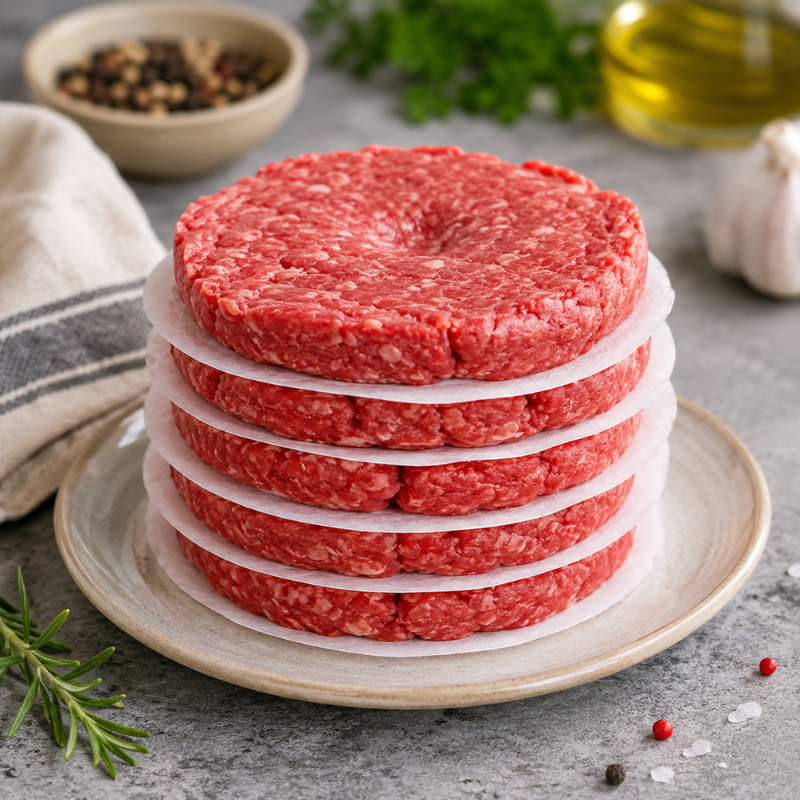 Round Burger Patty Paper Non Stick Oil Absorbing Sheets for Press 130mm