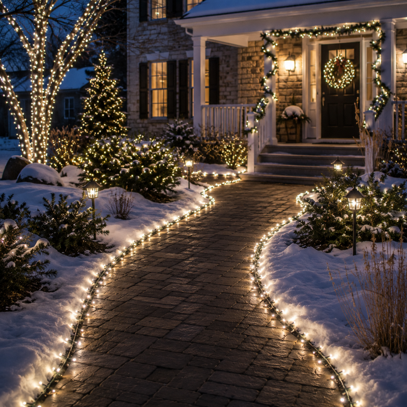 2 Piece 102m 1000 LED Solar Fairy String Lights White Waterproof Outdoor Garden Party Lights