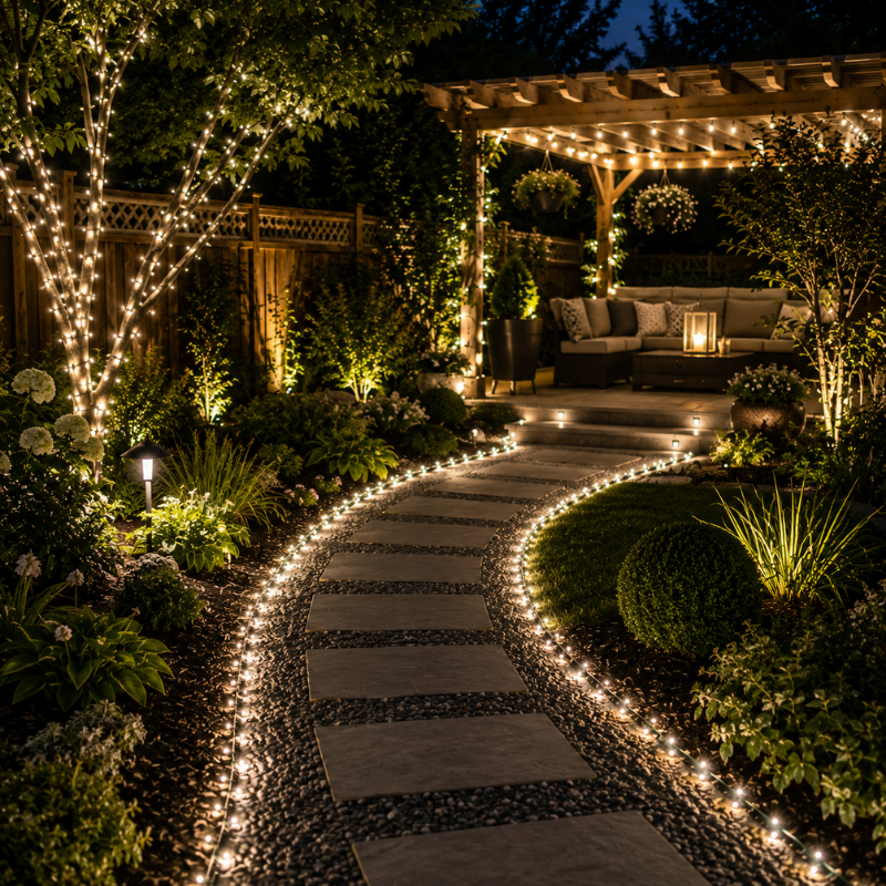 3 Piece 102m 1000 LED Solar Fairy String Lights White Waterproof Outdoor Garden Party Lights