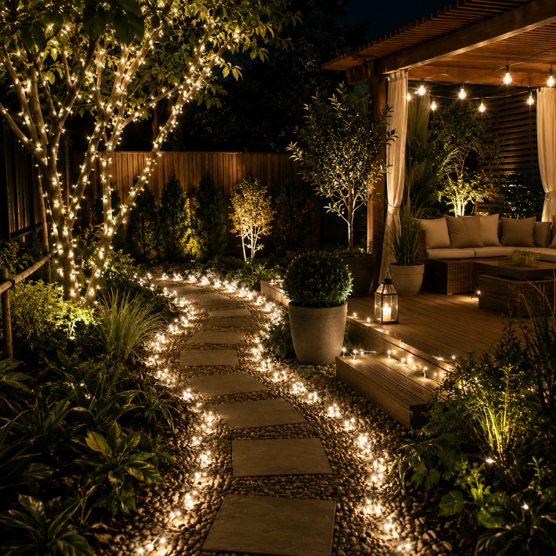 3 Piece 102m 1000 LED Solar Fairy String Lights Warm White Waterproof Outdoor Garden Party Lights