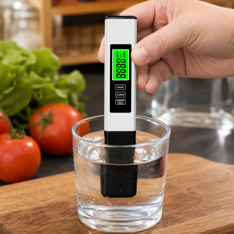 4 in 1 Digital Water Tester White TDS EC Temperature Meter with LCD