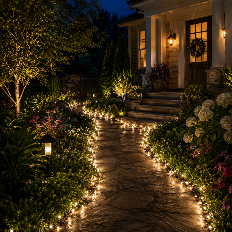 2 Piece 102m 1000 LED Solar Fairy String Lights Warm White Waterproof Outdoor Garden Party Lights