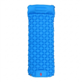 Inflatable Blue Camping Mat with Built In Air Pump Pillow for Hiking Trekking Travel and Outdoor Use