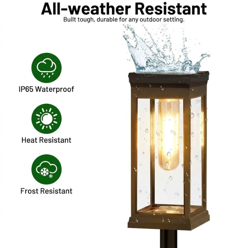 1 Piece Solar Garden Lawn Light Warm White IP65 Outdoor Landscape Path Light