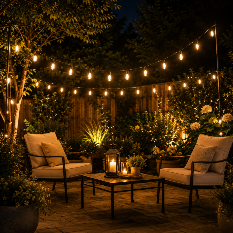 Solar String Lights 9.5m 30 LED Edison Bulb Waterproof Outdoor Garden Lights