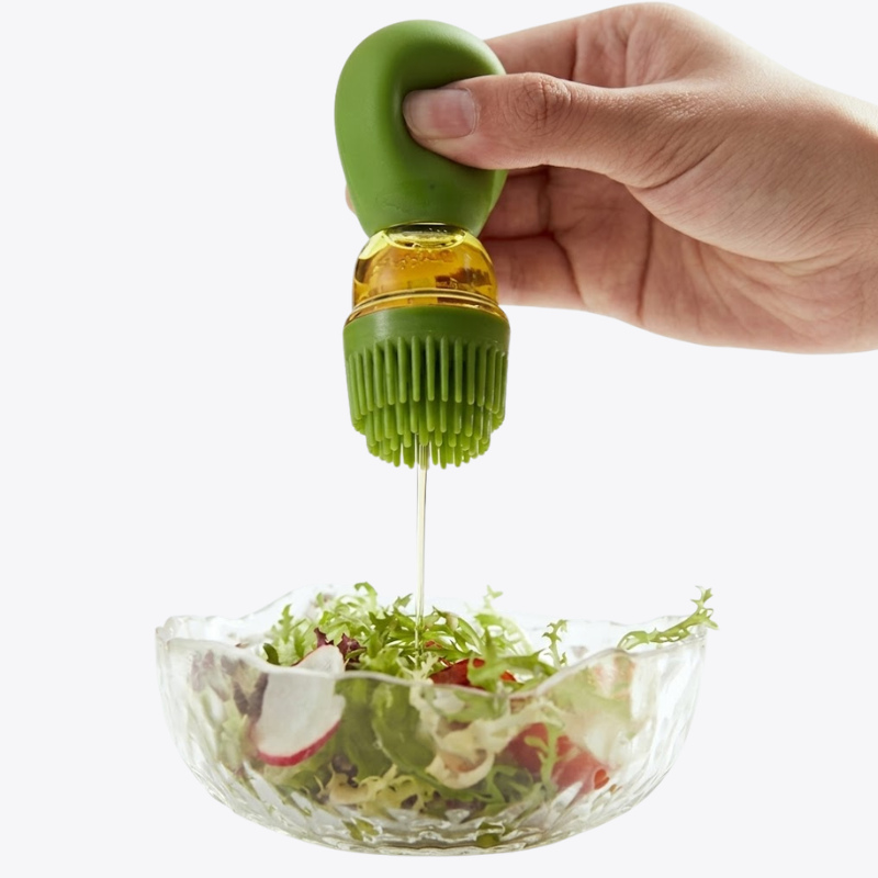Oil Bottle with Silicone Brush Red Green BBQ Cooking Oil Dispenser