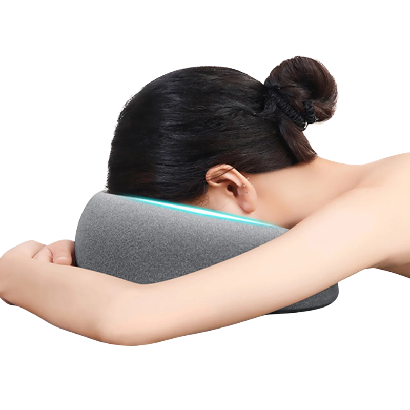 Face Down Desk Nap Pillow Memory Foam Prone Rest Head Support Cushion Gray