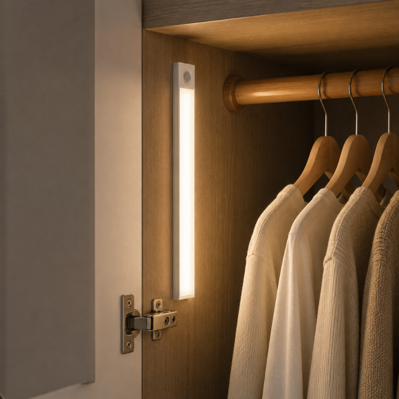 50cm USB Rechargeable Motion Sensor LED Light Bar Magnetic Cabinet Light 3 Colour Modes
