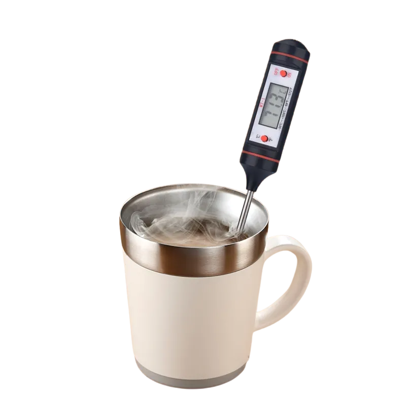 Digital Food Thermometer with Stainless Steel Probe for BBQ Cooking Meat and Kitchen Use