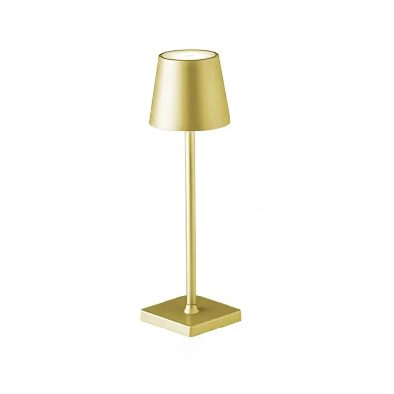 LED Touch Gold Table Lamp 3 Color Dimmable USB Powered Desk Bedside Light