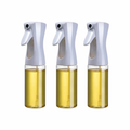 3 Piece 200ml Oil Spray Bottles White Kitchen Mist Sprayer for Cooking BBQ