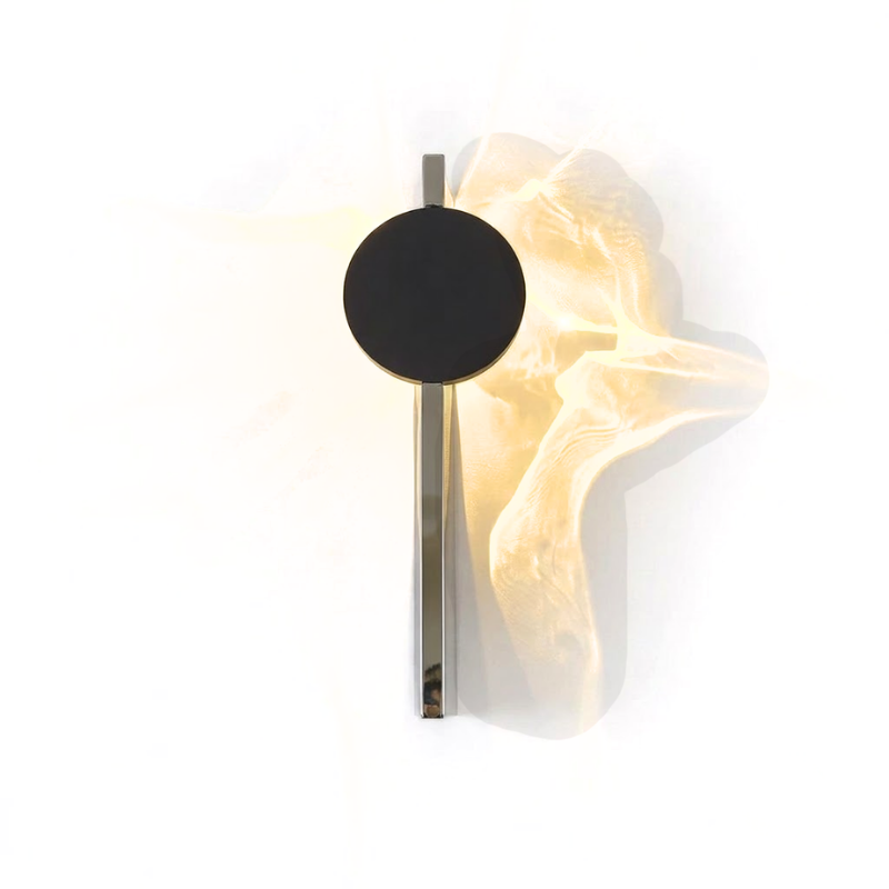 33CM One Round LED Wall Light Warm White Modern Creative Shadow Wall Sconce for Bedroom Hallway and Living Room