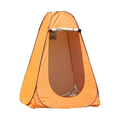 Portable Camping Shower Tent Orange 1.2 x 1.2 x 1.9m Quick Pop Up Privacy Shelter for Outdoor Changing