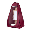 Portable Camping Shower Tent Burgundy 1.2 x 1.2 x 1.9m Quick Pop Up Privacy Shelter for Outdoor Changing and Beach