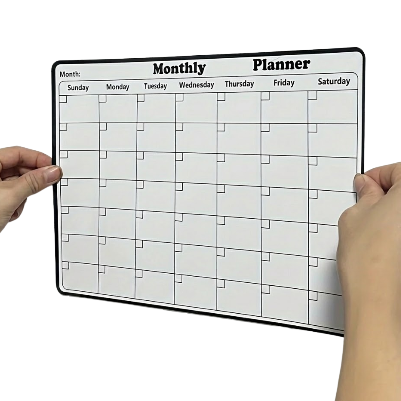 Magnetic Dry Erase Calendar Monthly Planner Refrigerator Kitchen Organizer Board