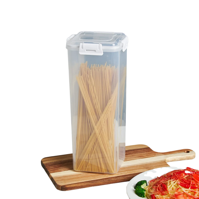 Clear Airtight Bread Loaf Storage Container Tall Bread Saver Box White without Drawer