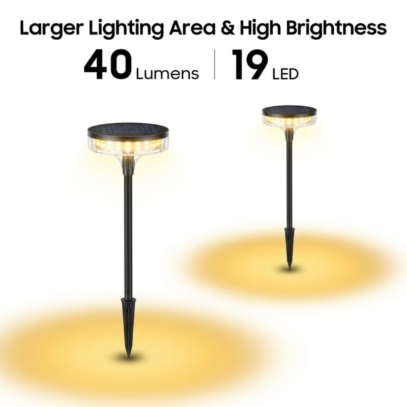 2 Piece Solar Swaying Pathway Lights Outdoor IP65 Waterproof Garden Lawn Decor Lights