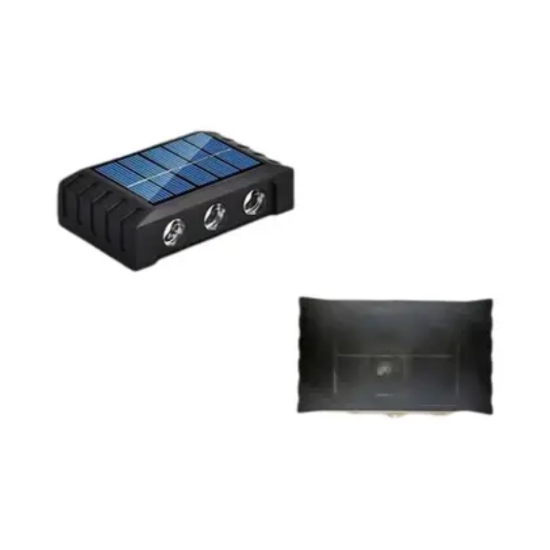 6 LED Solar Wall Light Warm Light Up and Down Outdoor Waterproof Garden Lamp