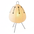 Japanese Style Paper Lantern Table Lamp with Tripod Stand LED Desk Light for Bedroom Living Room