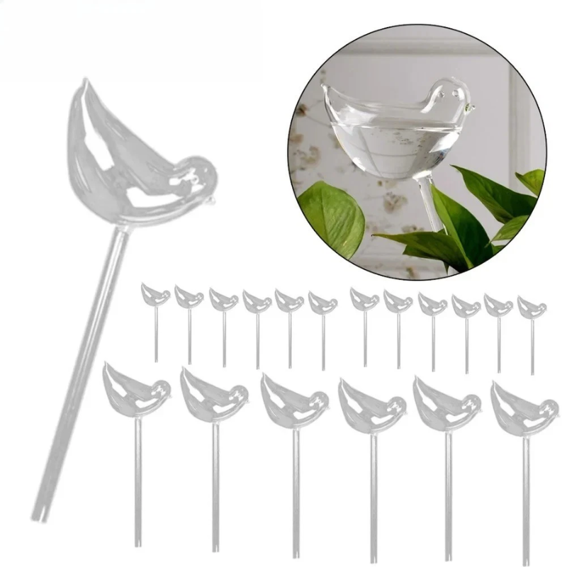 5 Piece Bird-Shaped Self-Watering Plant Globes Automatic Drip Irrigation Device