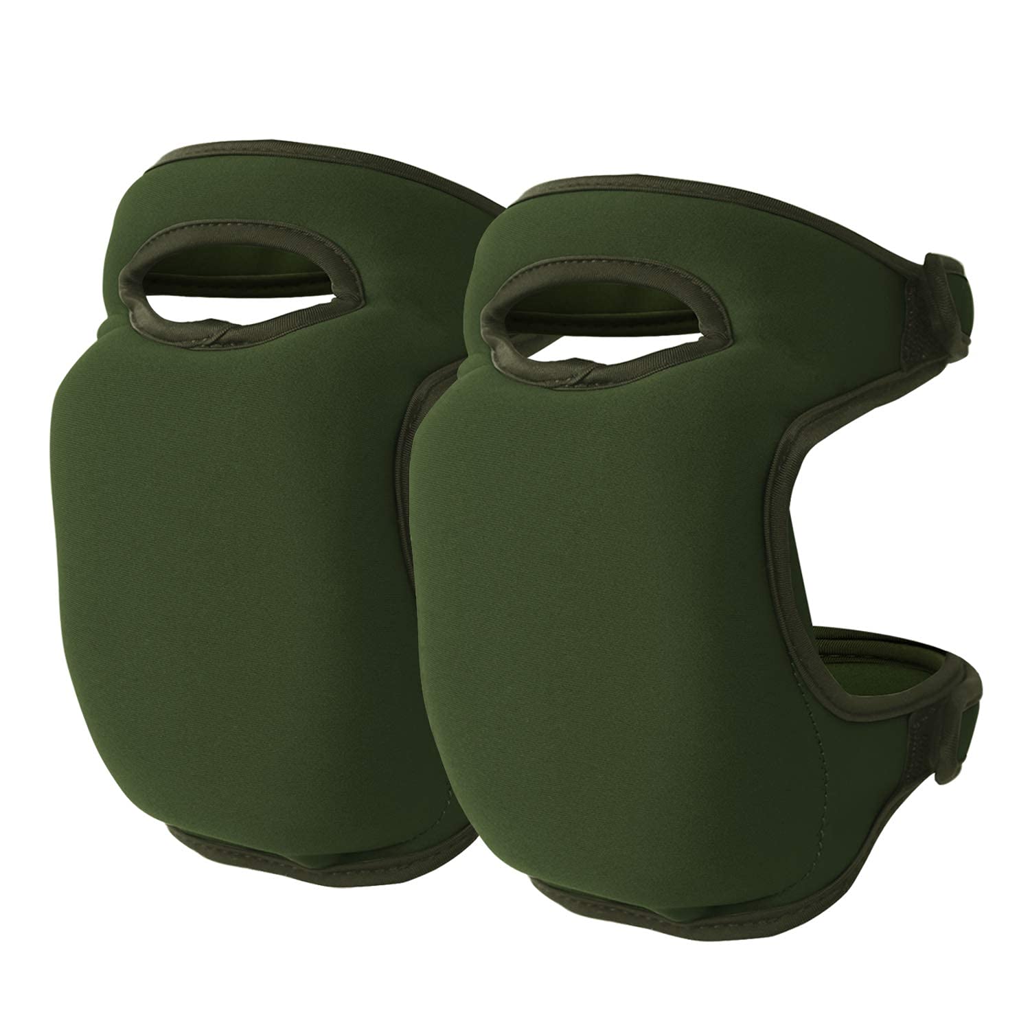 1 Pair Green Gardening Knee Pads Anti-Slip Cushioned Protective Kneepads Adjustable