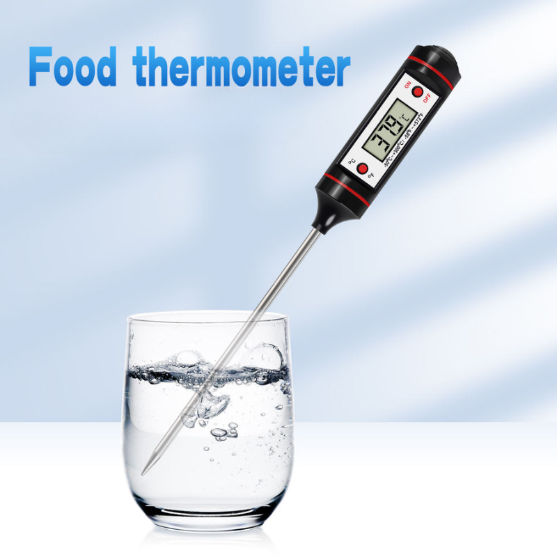 Digital Food Thermometer with Stainless Steel Probe for BBQ Cooking Meat and Kitchen Use