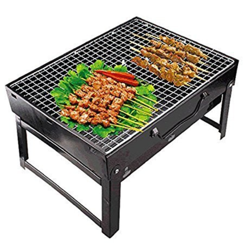 Portable Stainless Steel Charcoal BBQ Grill Mini Outdoor Cooker for Camping Picnic