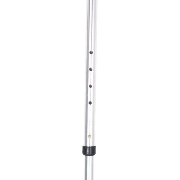 Adjustable Aluminum Walking Stick Silver 75-90cm Anti-Slip Support Cane