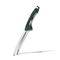 Green Silver Stainless Steel BBQ Tongs Non-Slip Cooking Food Clip