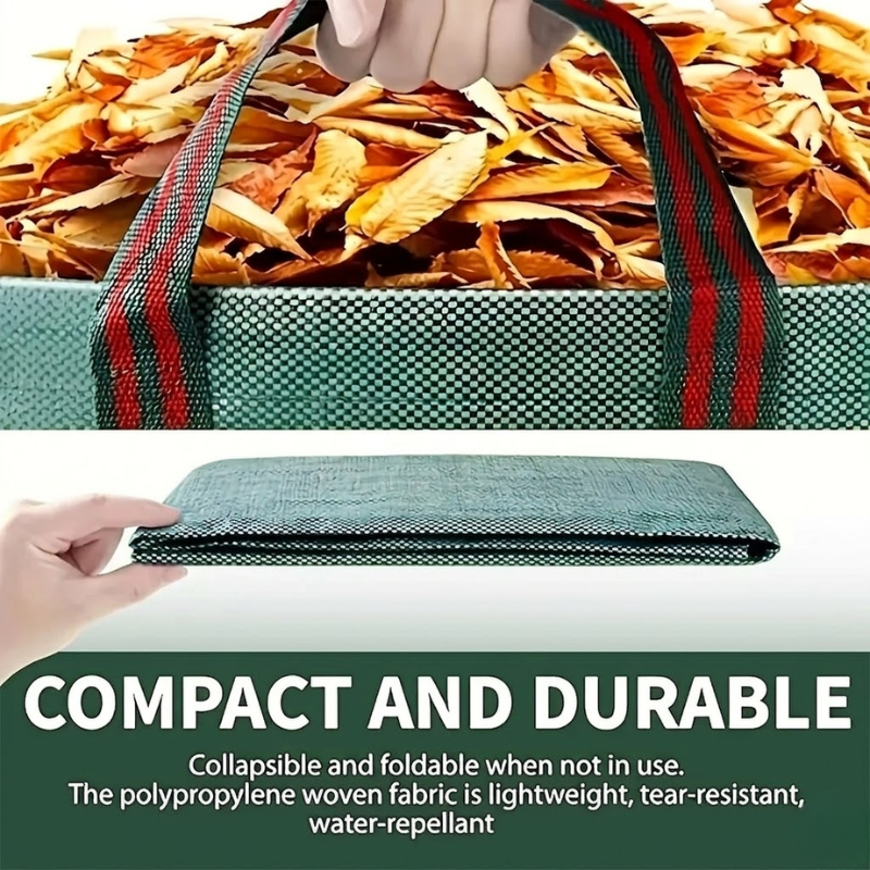120L Garden Waste Bag Heavy Duty Reusable Yard Leaf Debris Collection Bag