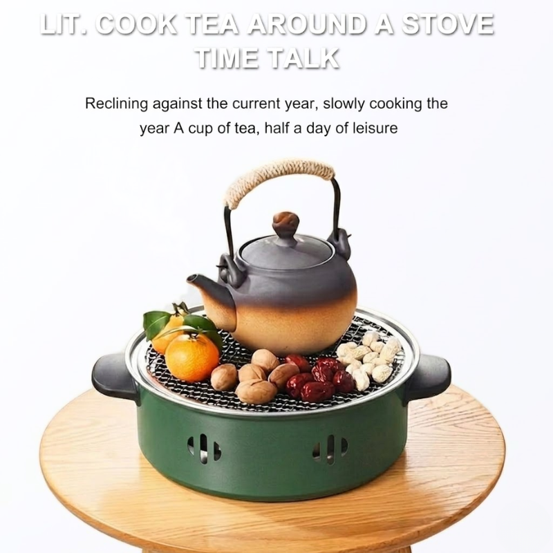 Portable Tabletop BBQ Grill Stove with Grill Net for Camping and Backyard