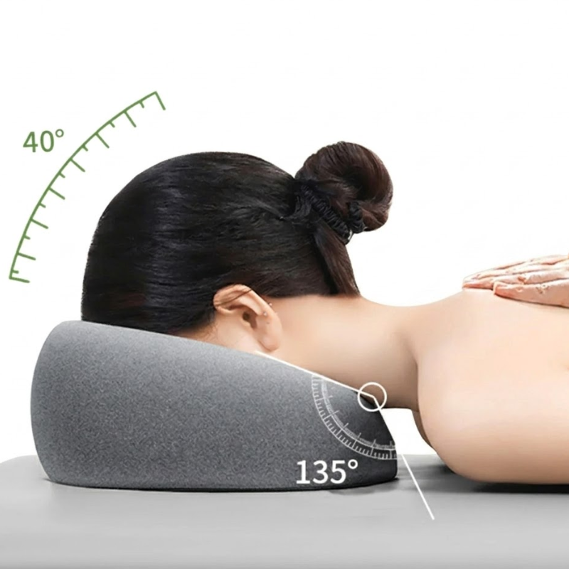 Face Down Desk Nap Pillow Memory Foam Prone Rest Head Support Cushion Gray