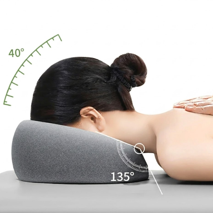 Face Down Desk Nap Pillow Memory Foam Prone Rest Head Support Cushion Gray