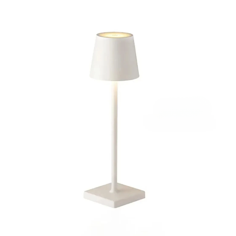 LED Touch White Table Lamp 3 Color Dimmable USB Powered Desk Bedside Light