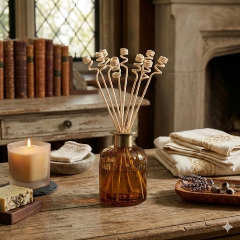 5 Piece Half Curved Rattan Reed Sticks 2x230mm Diffuser Replacement Home Fragrance Decor