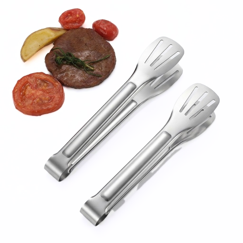Stainless Steel BBQ Food Tongs Long Cooking and Serving Clip