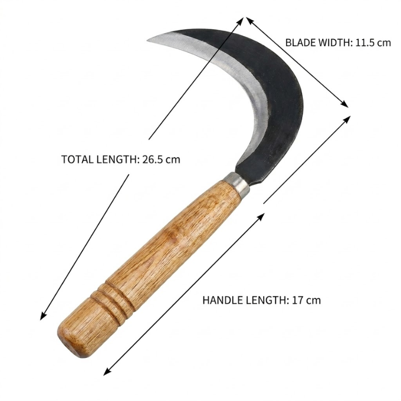 Small Garden Sickle Stainless Steel Hand Weeding Grass Cutting Harvesting Tool