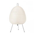 Japanese Style Paper Table Lamp LED Lantern Desk Light with Iron Tripod for Bedroom Living Room