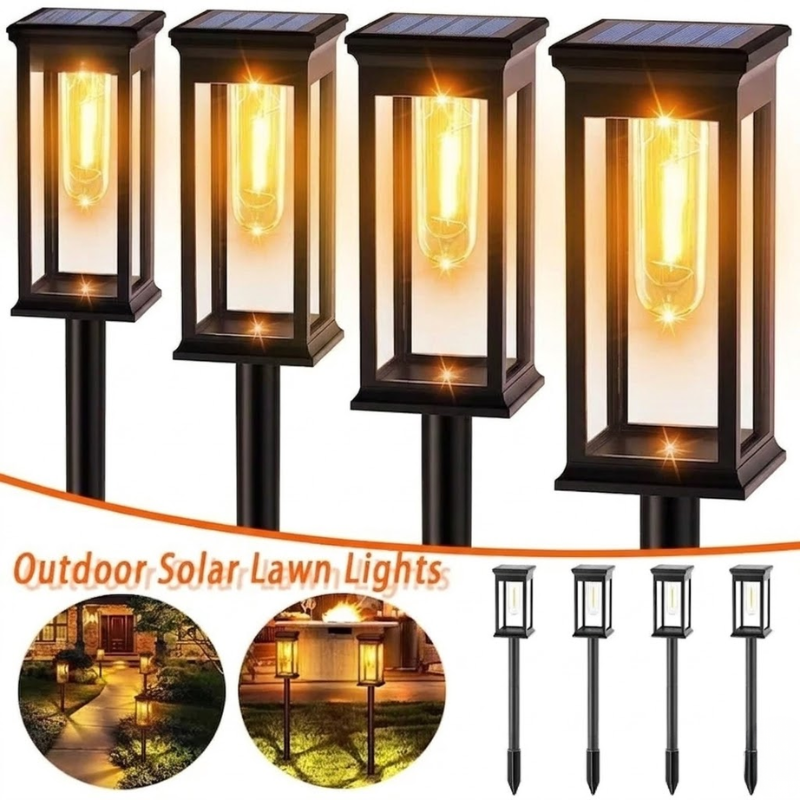 1 Piece Solar Garden Lawn Light Warm White IP65 Outdoor Landscape Path Light