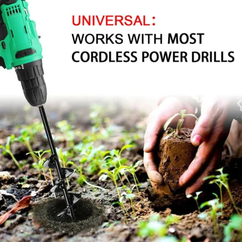 Spiral Garden Auger Drill Bit 8x45cm Soil Digging Planting Tool for Electric Drill