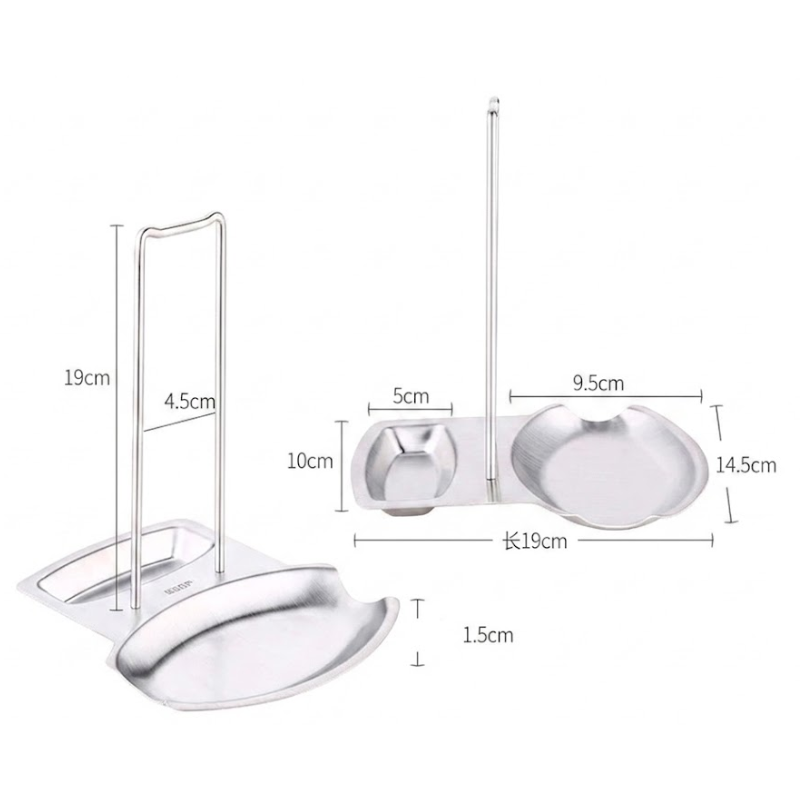 Stainless Steel Pot Lid Rack Detachable Kitchen Organizer Pan Cover Holder Spoon Spatula Stand