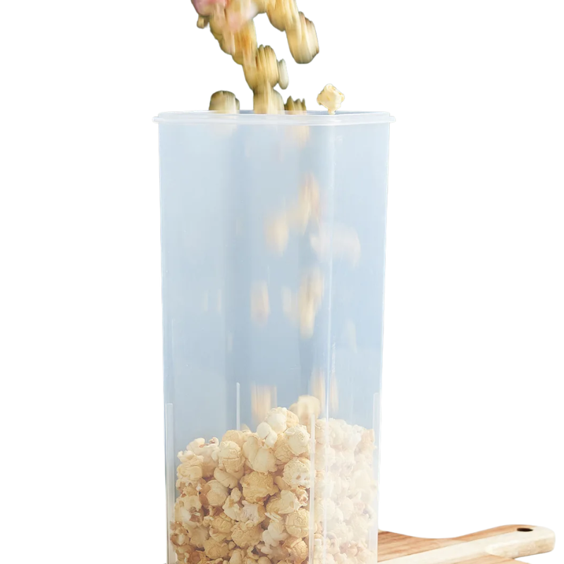 Clear Airtight Bread Loaf Storage Container Tall Bread Saver Box White without Drawer