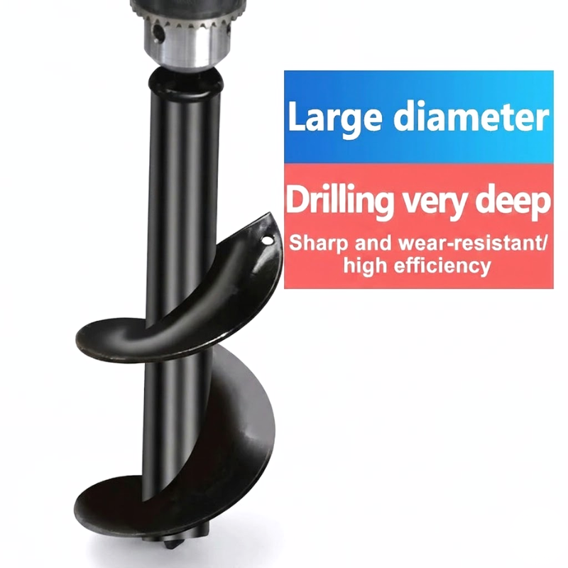 Spiral Garden Auger Drill Bit 8x25cm Soil Digging Planting Tool for Electric Drill